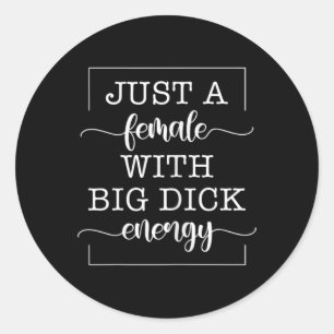 Sticker Rond Une Femme Avec De Grandes Femmes Énergétiques Fémi