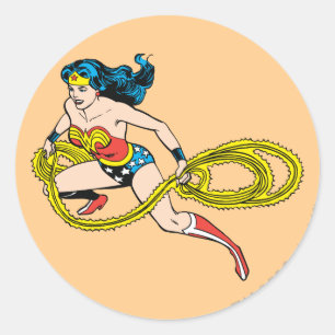 Sticker Rond Une femme se lasso à gauche