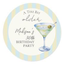 Une fête d'anniversaire au cocktail Martini un peu