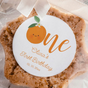 Sticker Rond Une fête d'anniversaire de Little Cutie
