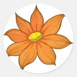 Sticker Rond Une fleur