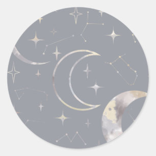 Sticker Rond Une fois dans une lune bleue