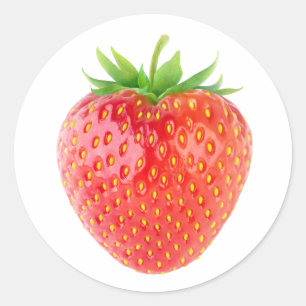 Sticker Rond Une fraise