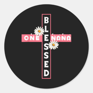 Sticker Rond Une grand-mère bénie Nonna Gigi grand-mère Nana Ma