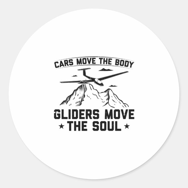 Sticker Rond Une idée cadeau pour les hommes - Glider Glide (Devant)