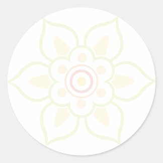 Sticker Rond Une interprétation moderne des motifs coréens