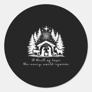 Sticker Rond Une joie de l'espérance Nativité Ô nuit sainte Noë
