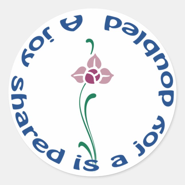 Sticker Rond Une joie partagée (Devant)