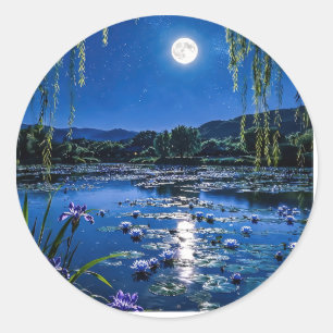 Sticker Rond Une mélodie rafraîchissante 011