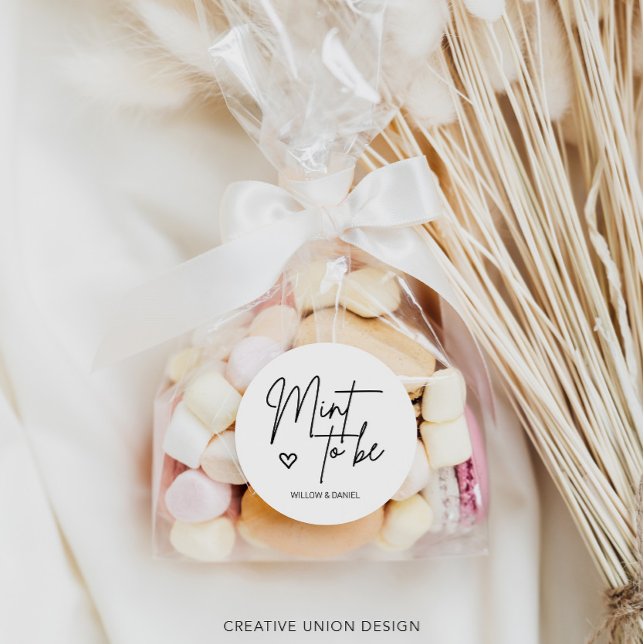 Sticker Rond Une Mention Minimale Moderne Pour Être Favorisée P (Créateur téléchargé)