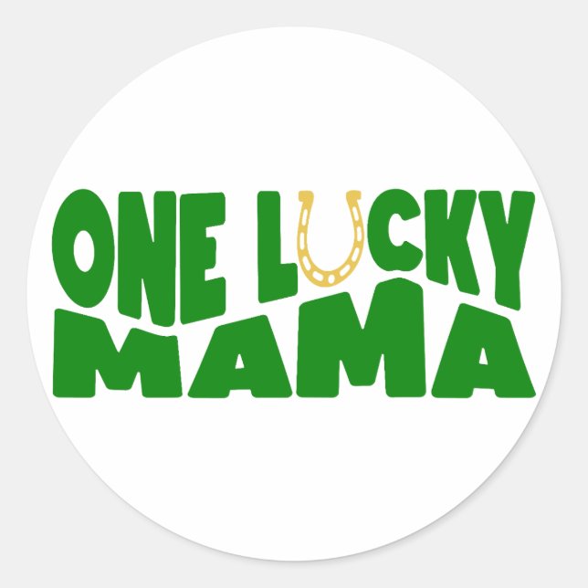 Sticker Rond Une mère chanceuse ☘️ (Devant)