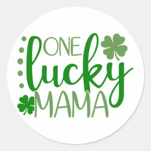 Sticker Rond Une mère chanceuse ☘️