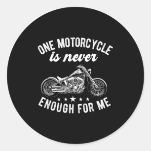 Sticker Rond Une moto est assez drôle cycliste motocycliste