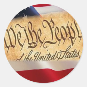 Sticker Rond Une nation sous Dieu