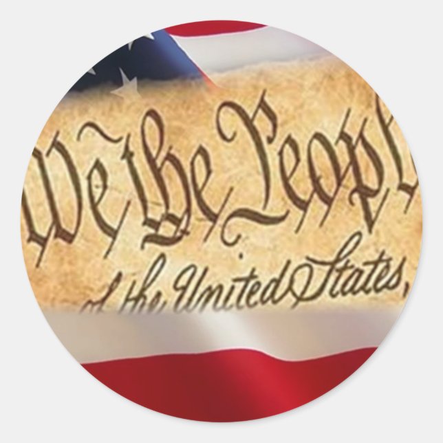 Sticker Rond Une nation sous Dieu (Devant)