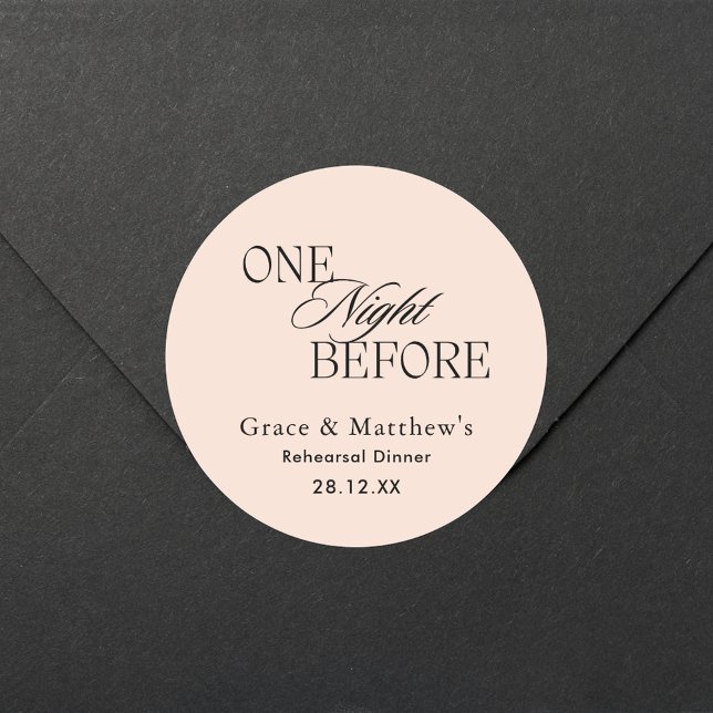 Sticker Rond Une Nuit Avant La Répétition Diner Rose Vive Favor (Créateur téléchargé)