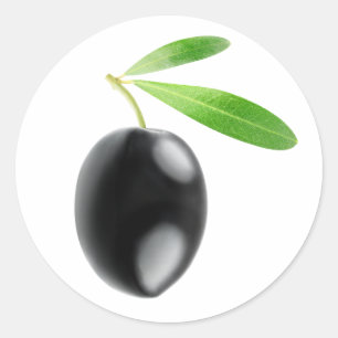 Sticker Rond Une olive noire