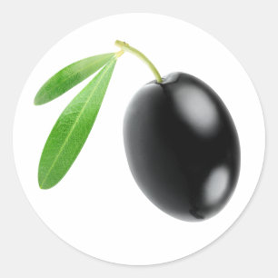 Sticker Rond Une olive noire