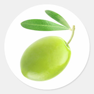 Sticker Rond Une olive verte