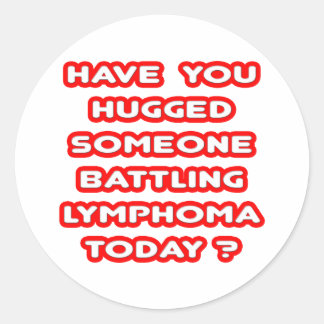 Sticker Rond Une Personne Qui S'Est Battue Sur Lymphome Aujourd