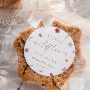 Sticker Rond Une petite Baby Shower Wildflower