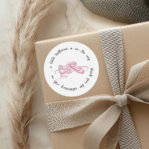 Sticker Rond Une petite ballerine est en route Chaussures de ba