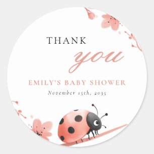 Sticker Rond Une petite bête d'amour est en route Baby Shower