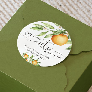 Sticker Rond Une petite croûte est sur le chemin Oranges Baby s