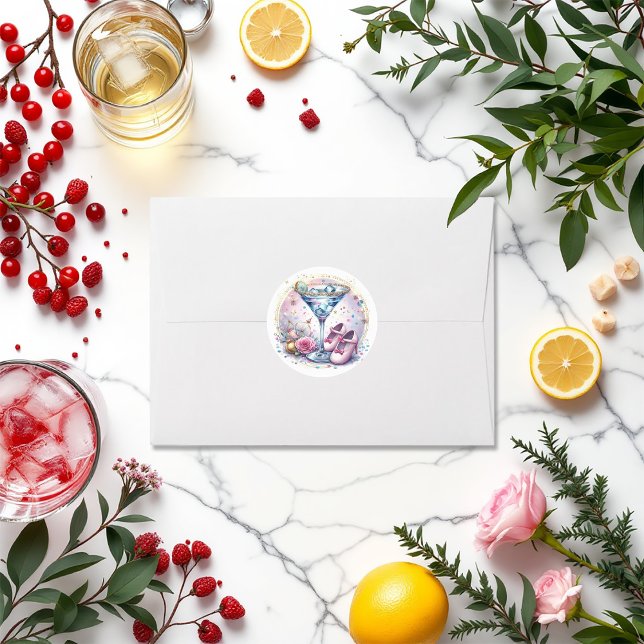 Sticker Rond Une petite est en route Baby Shower ("I Did It!" Fiesta Graduation Party Envelope)