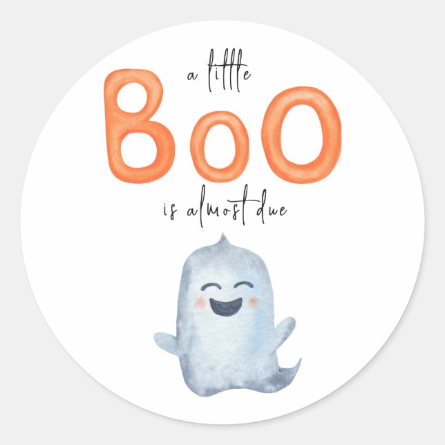 Sticker Rond Une petite fête de bébé Boo (Devant)