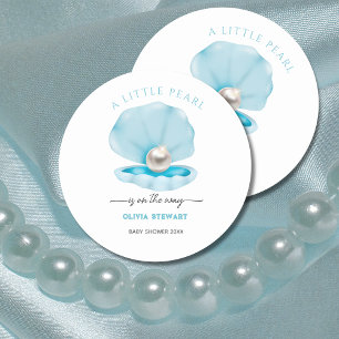 Sticker Rond Une petite perle se trouve sur le Baby shower Way