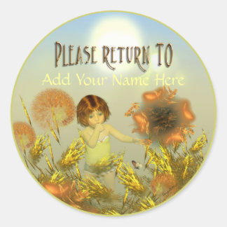 Sticker Rond Une plaque d'immatriculation de jour plus brillant