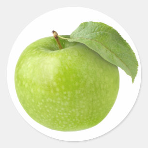Sticker Rond Une pomme verte