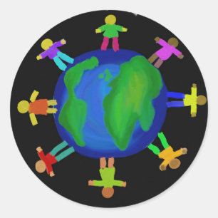 Sticker Rond Une race - Lutte contre le racisme