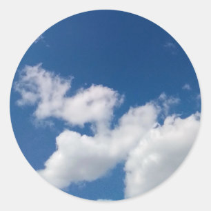 Sticker Rond Une rangée de nuages
