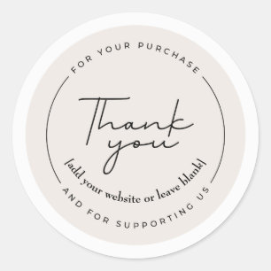 Sticker Rond Une touche de gratitude en Lavande