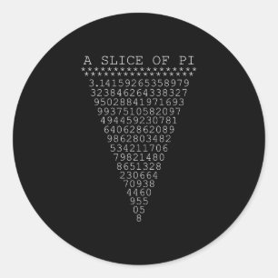 Sticker Rond Une tranche de chiffres de pi