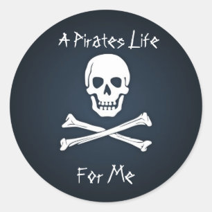 Sticker Rond Une vie de pirates pour moi