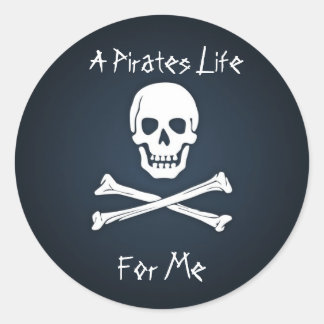 Sticker Rond Une vie de pirates pour moi