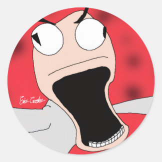 Sticker Rond Unhinged puppet