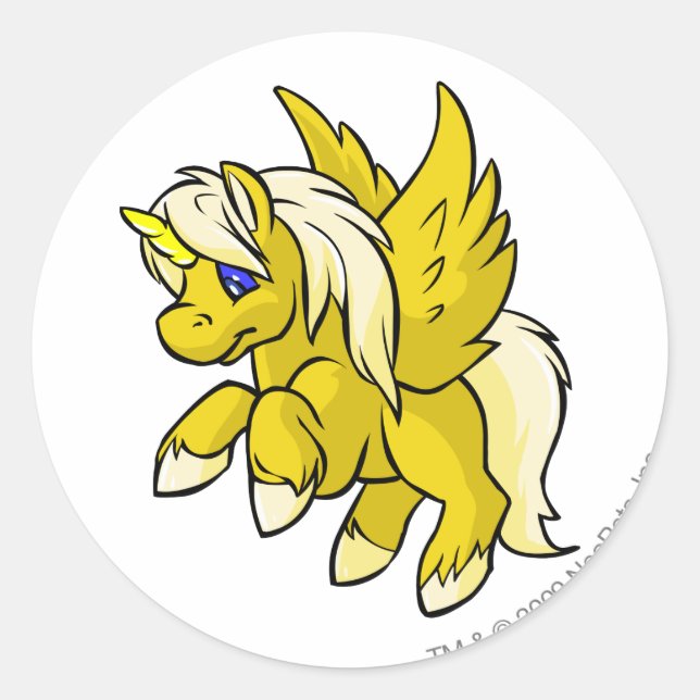Sticker Rond Uni jaune (Devant)