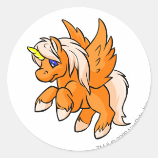 Sticker Rond Uni Orange