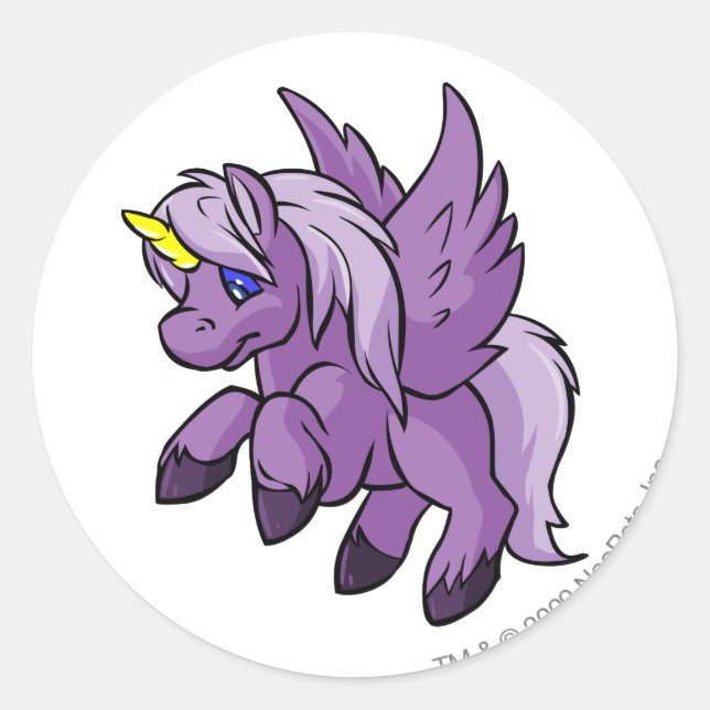 Sticker Rond Uni pourpre (Devant)