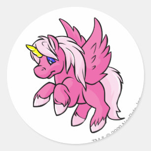 Sticker Rond Uni rose