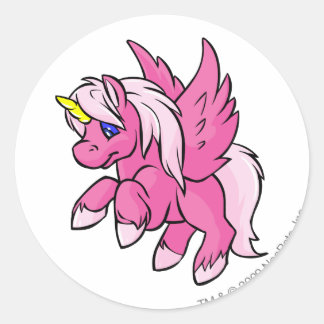 Sticker Rond Uni rose