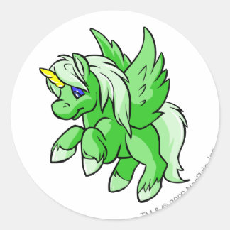 Sticker Rond Uni vert