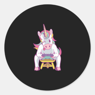 Sticker Rond Unicorn