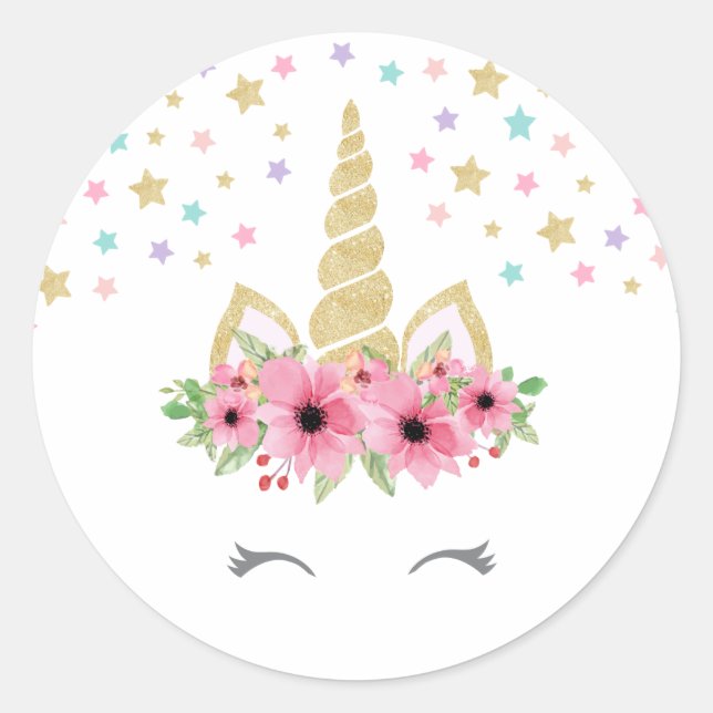 Sticker rond Unicorn (Devant)