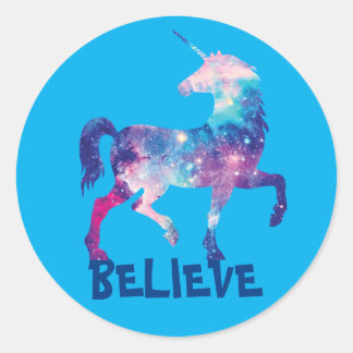 STICKER ROND UNICORN