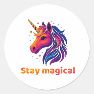 Sticker Rond Unicorn Energy